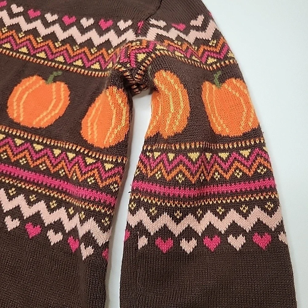 THE CHILDREN'S‎ PLACE Toddler Girls' 4T Orange Brown Pumpkin Fall Sweater Dress